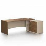 نيو نيرا مكتب 200 سم بني وودي