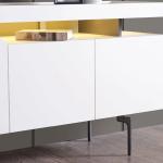 فورزا كونسول مع مرآة 4 أبواب أبيض وودي