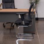 كرسي زوار مكتبي ثابت وودي