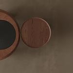 ماسا طاولة جانبية دائرية جوز وودي