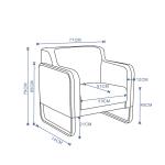 إكال كنب فردي مكتبي اسود وودي