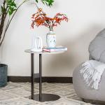 جلوري طاولة خدمة بسطح بورسلان رمادي وودي