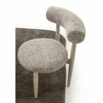 نيو سوهو كرسي قماش بيج وودي