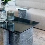 مارتل طاولة قهوة رخام 130*70 وودي