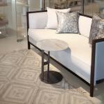 جلوري طاولة خدمة بسطح بورسلان رمادي وودي