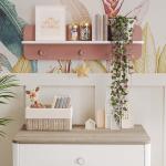 بونو تسريحة مع رف زهري وودي