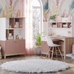 بونو مكتب مع رف زهري 120 سم وودي