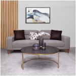 بُصري كنب سرير 3 مقاعد رمادي 250 سم وودي