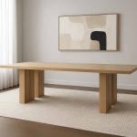 فرانكو طاولة طعام 220 سم بدون كراسي وودي