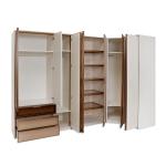 أكورسا دولاب ملابس كريمي 7 أبواب وودي