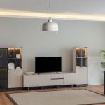 بيلا طاولة تلفزيون 208 سم كريمي وودي