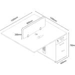 نيو ميامي تمديد قواطع نفرين 120 سم وودي