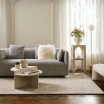 ريفولي طاولة قهوة ترافرتين بيج وودي