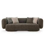 سايستا كنب 3 مقاعد أخضر وودي