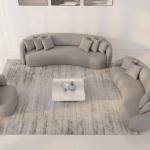 بريستول بني طقم كنب 3 قطع وودي