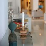 شمعدان بوهيمي بني صغير وودي