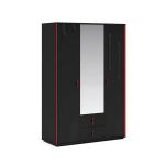 فيونكس دولاب ملابس 3 أبواب أسود وودي