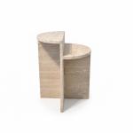 ريفولي طاولة جانبية ترافرتين بيج وودي