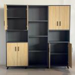 ناقو مكتبة كتب رمادي وودي