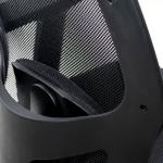 كرسي مكتب أسود بمسند للرأس وودي