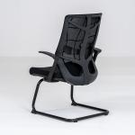 نيتشر كرسي مكتبي شبك ثابت أسود وودي