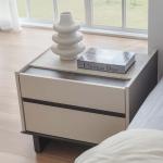 بيلا غرفة نوم 180 × 200 بيج/بني 7 قطع وودي