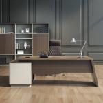 تنلى مكتب مدير فاخر 220 سم وودي