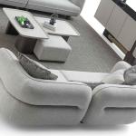 نيو هيرميس كنب 3 مقاعد كريمي 240 سم وودي