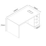 نورو مكتب 120 سم وودي