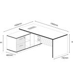 أومادا مكتب 140 سم وودي