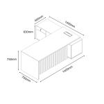 نورو مكتب 140 سم وودي