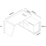 تنلى مكتب 160 سم وودي