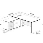 أومادا مكتب  160 سم وودي