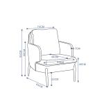 جون كنب مكتبي جلد اسود وودي