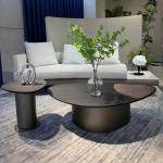 لوني طاولة قهوة بسطح خشبي 120 سم وودي