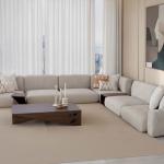 ديوان طاولة جانبية جلسة أرضية 35*35 سم بني وودي