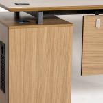 مكتب ناقو 140 سم بني وودي