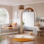 بونو مكتب مع رف رمادي 120 سم وودي