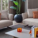 ويلا كنب 3 مقاعد 240 سم بيج وودي