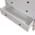 الانا تسريحة مع مرآه خشبي-أبيض وودي