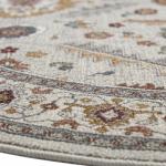 جونا سجاد بلجيكي دائري رمادي بنقوش وزخارف أنيقة