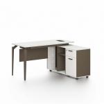 نيو ميامي مكتب 140 سم ابيض وودي