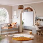 بونو سرير للأطفال الصغار 120×100 سم رمادي وودي