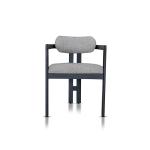 بادوفا كرسي رمادي قماش وودي