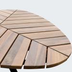 كلوفر طاولة خارجية وودي