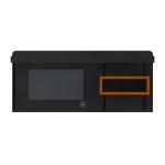 تريند مكتب مع رف أسود-أبيض 120 سم وودي