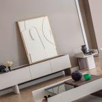 بونتي طاولة قهوة كريمي وودي