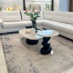 ليزا طاولة قهوة رخام 120 سم وودي