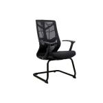 نيتشر كرسي مكتبي شبك ثابت أسود وودي