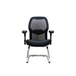 كرسي مكتب شبكي ثابت أسود وودي